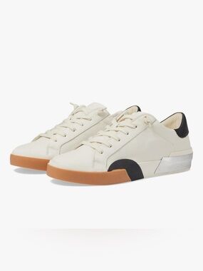 DOLCE VITA Women’s Zina White Black Leather Sneaker Size 13